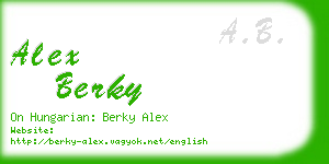 alex berky business card